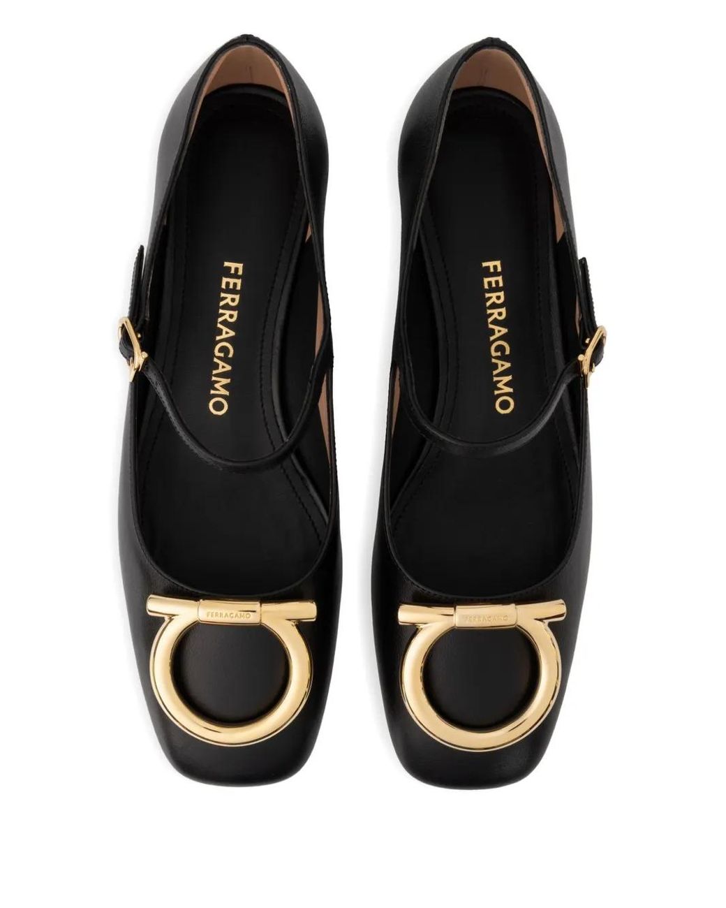 Ferragamo Black Maxi Gancini Pumps