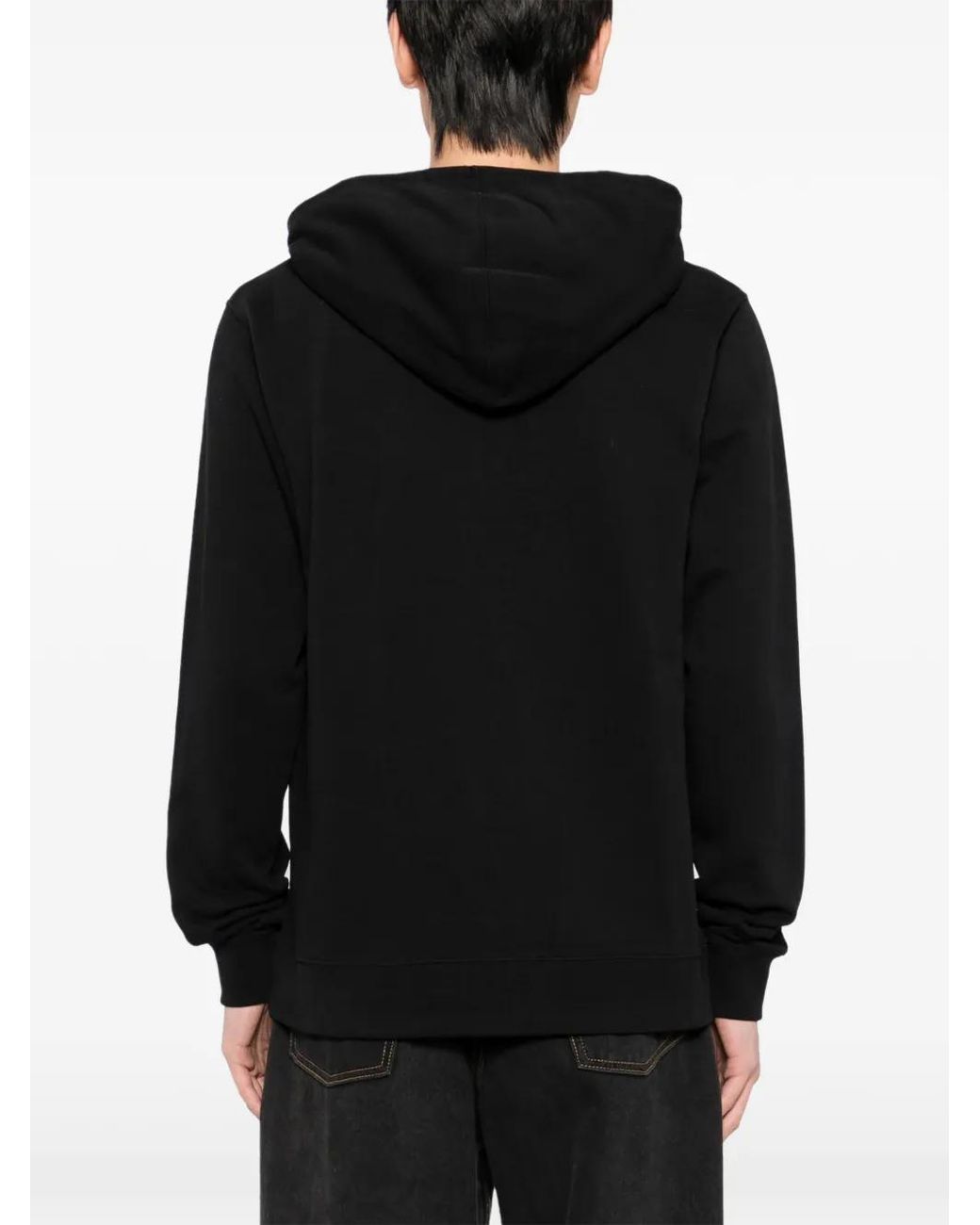 Thames MMXX Black Logo Printed Hoodie for men