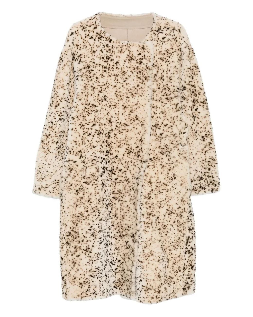 Totême Natural Stracciatella Shearling Coat