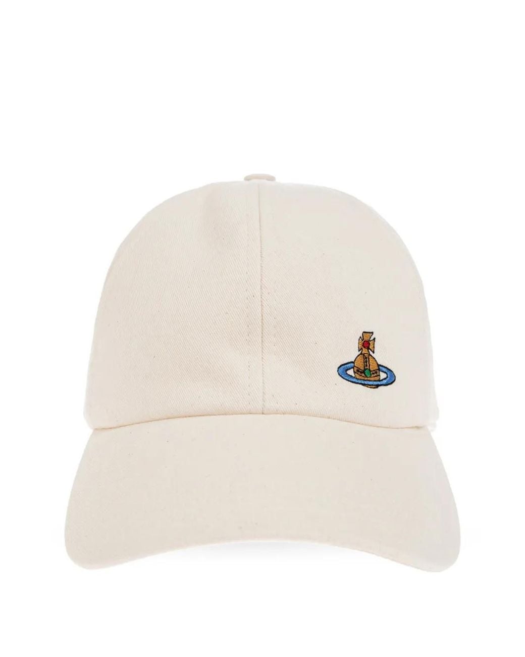 Vivienne Westwood White Orb-Embroidered Baseball Cap