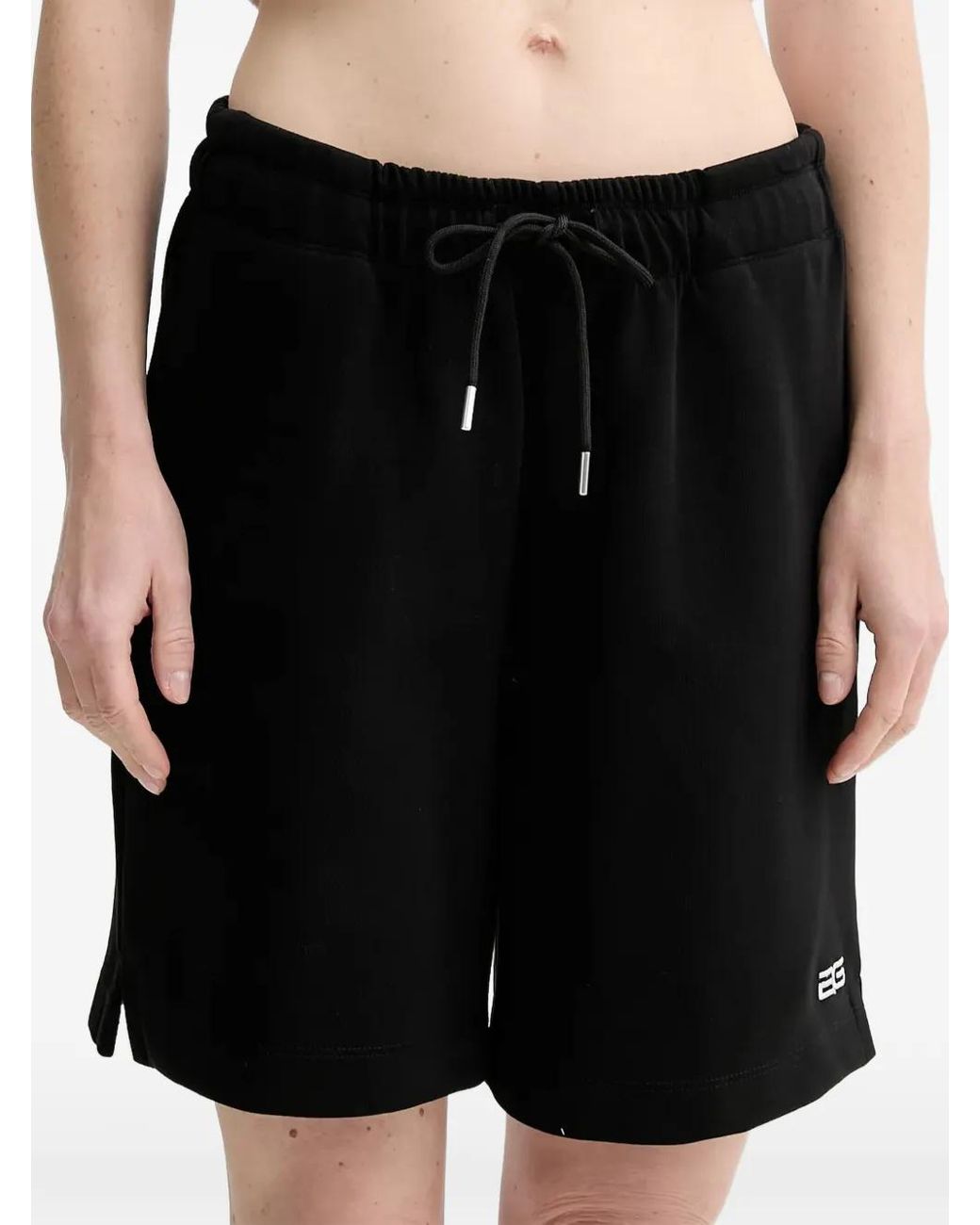 Gestuz Black Gzimina Drawstring Logo Track Shorts