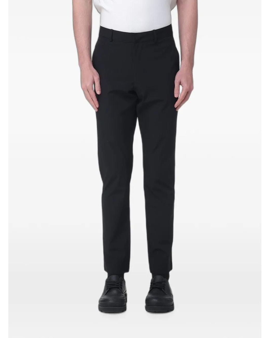 EA7 Black Jersey Chino Trousers for men