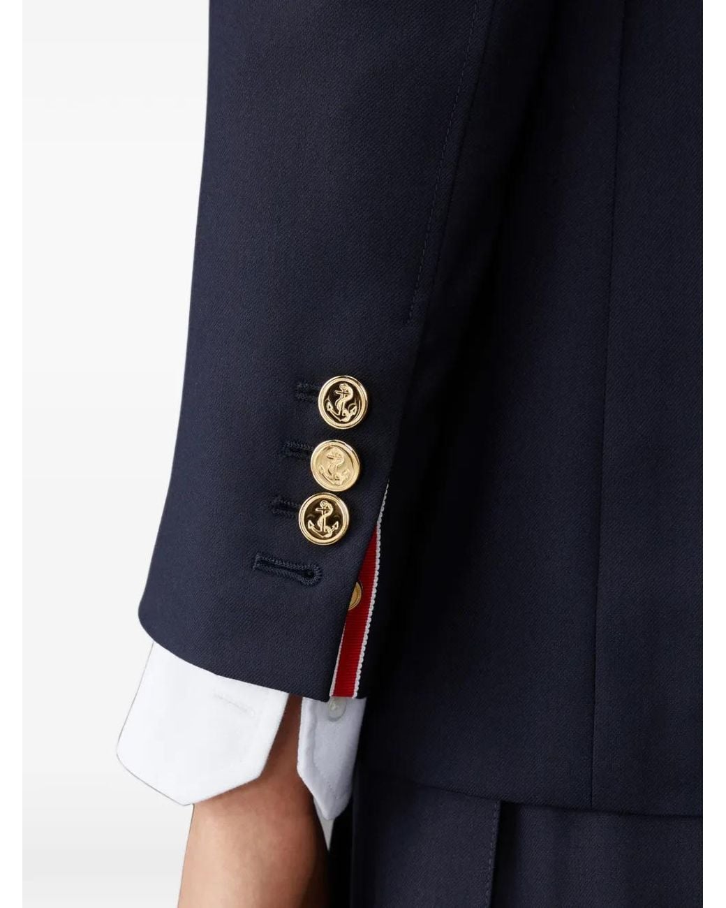 Thom Browne Blue Super 120's Twill Sack Sportcoat
