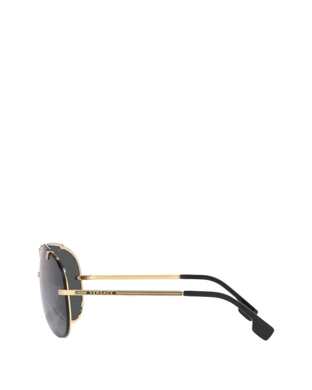 Versace Black Medusa Plaque Pilot Sunglasses for men