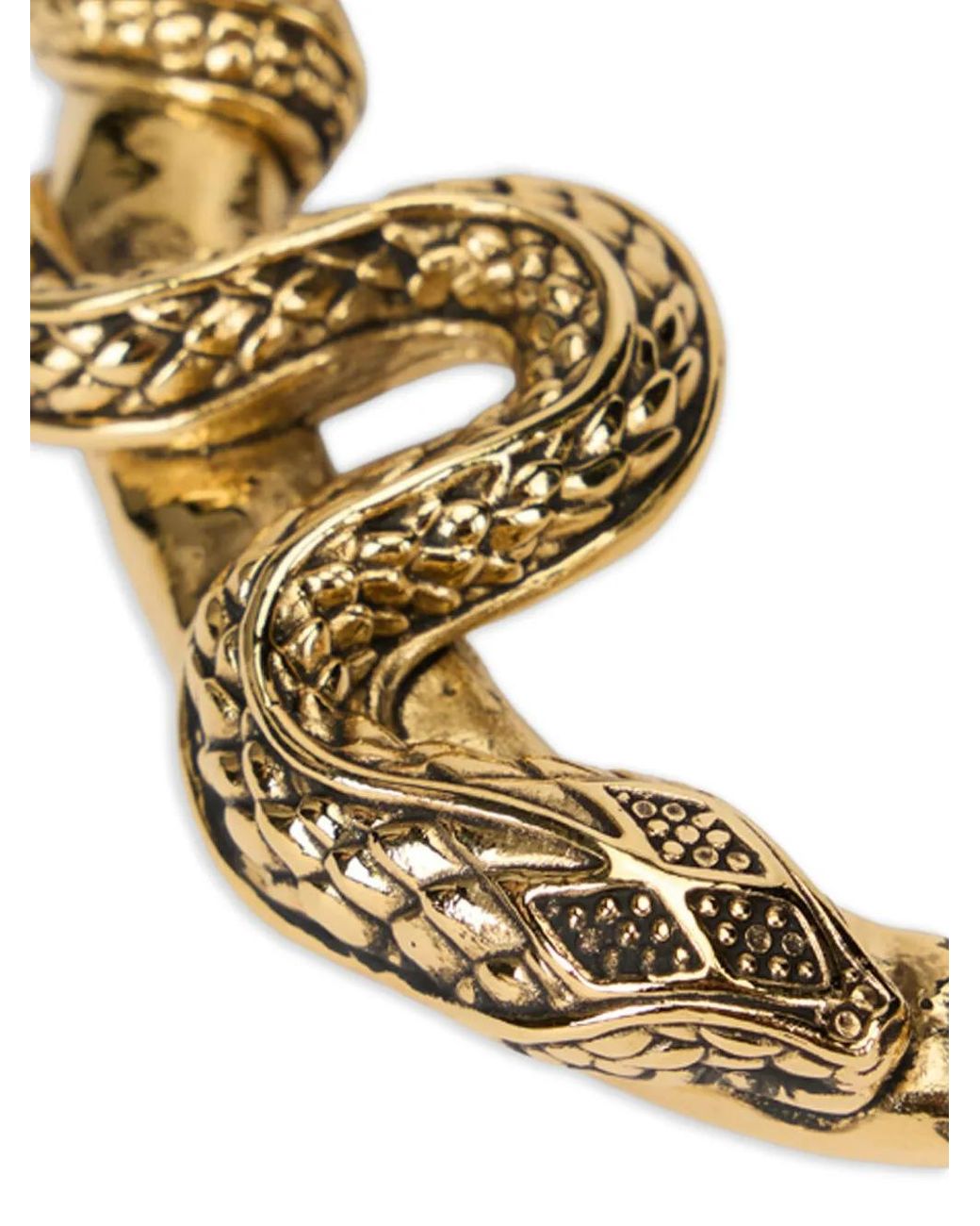 Roberto Cavalli Metallic Collier En Chaîne Serpentine