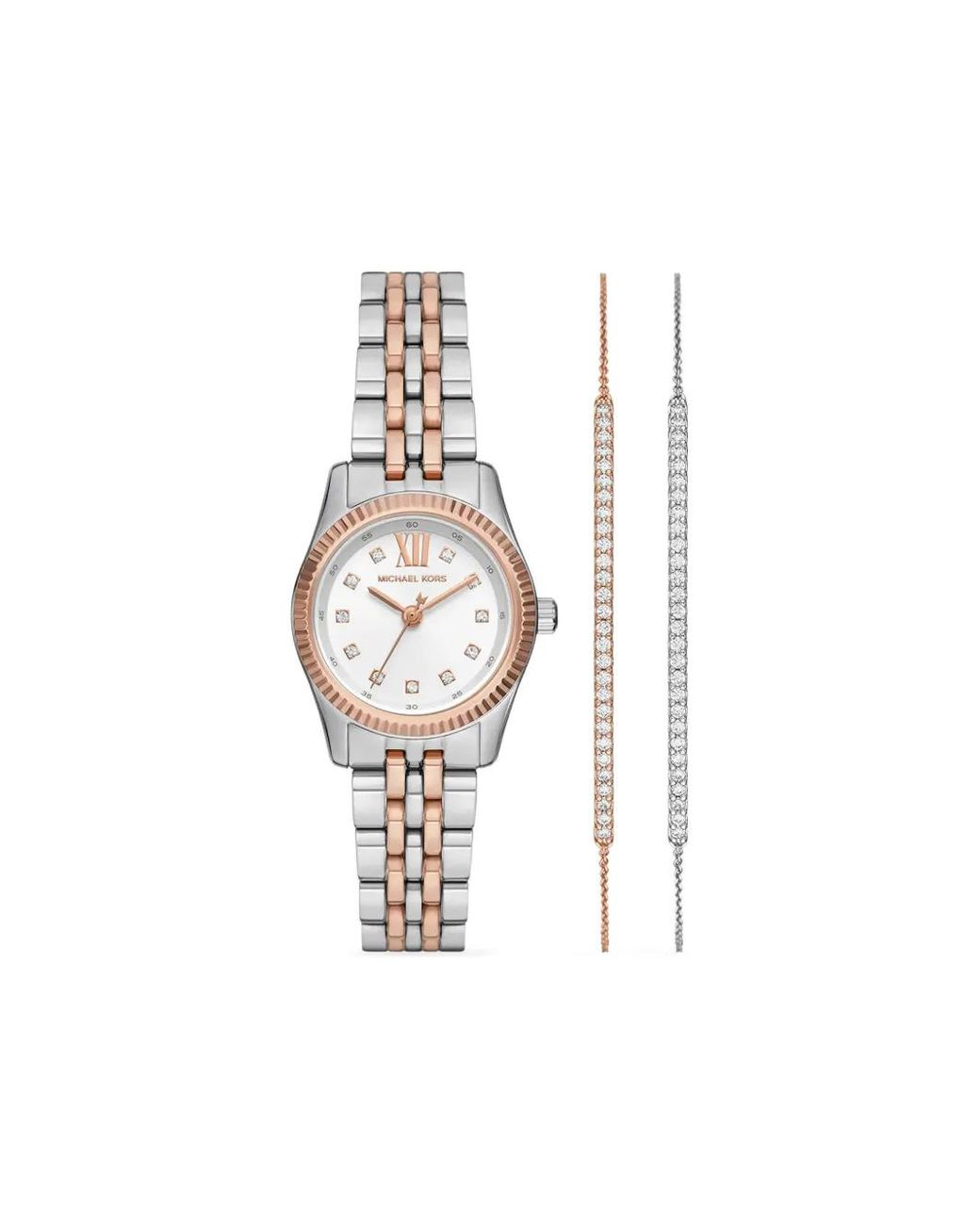 Michael Kors White Lexington 26Mm Watch Set