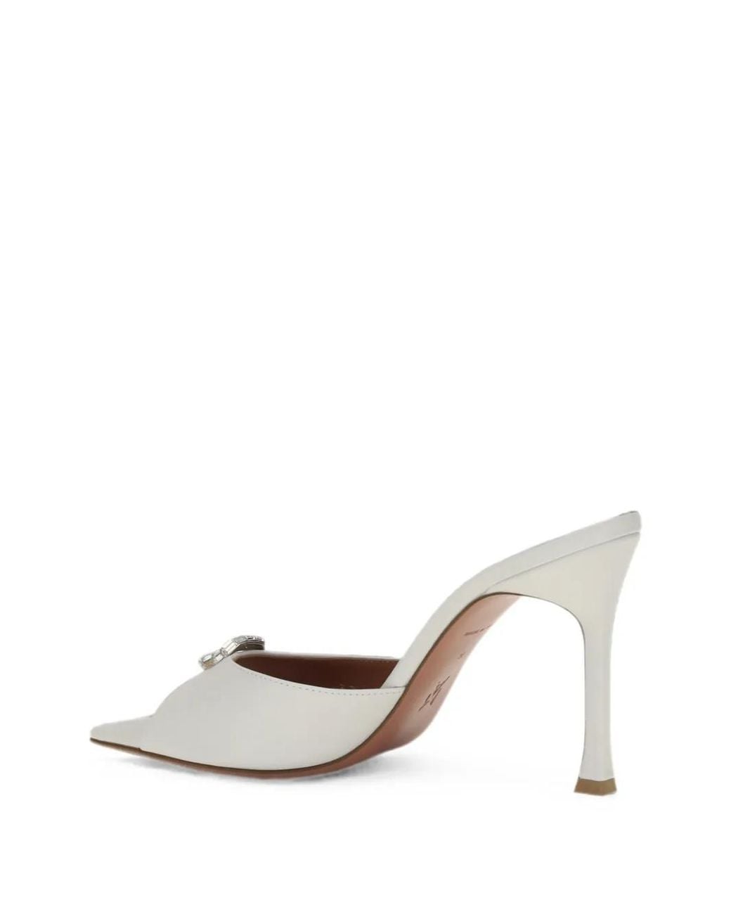AMINA MUADDI White Camelia Crystal-embellished Pumps