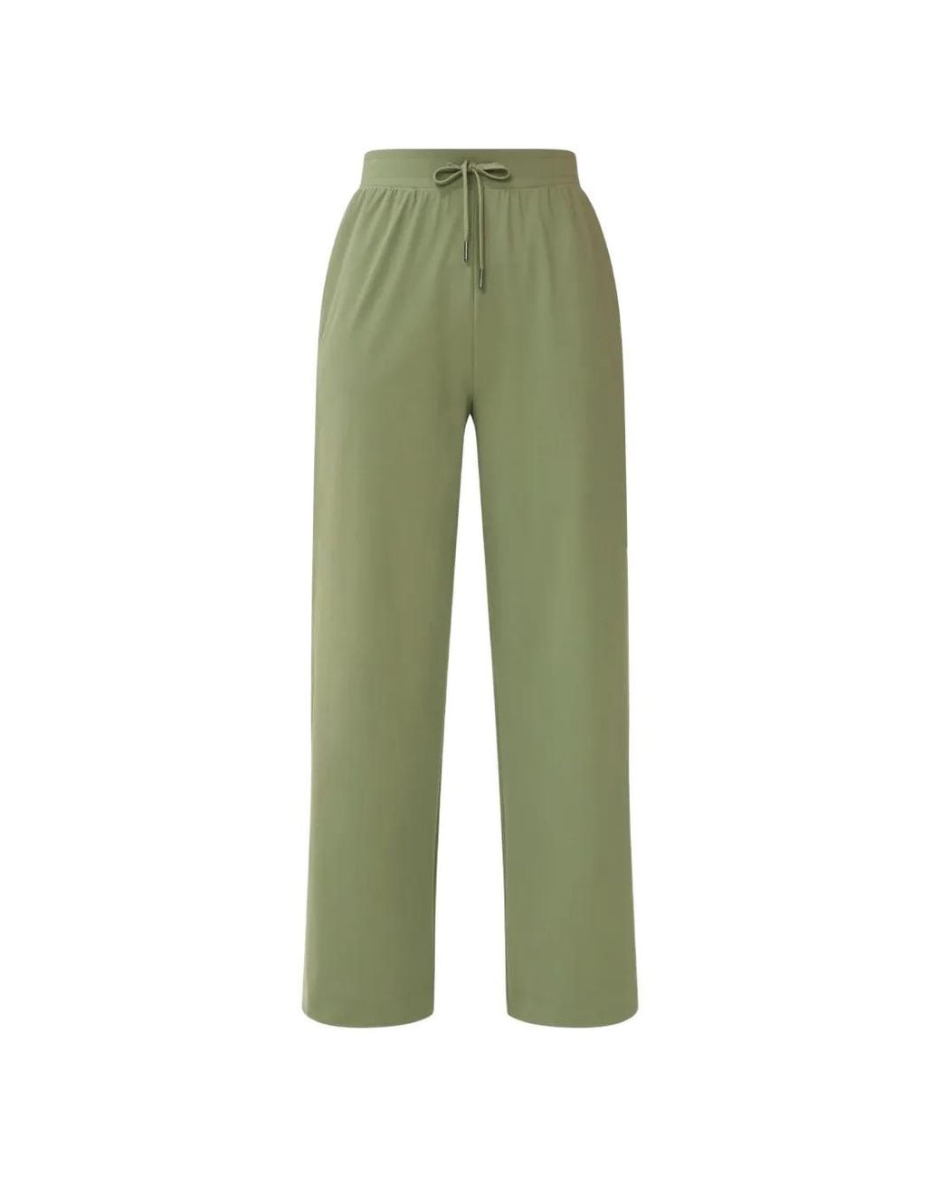 Sweaty Betty Explorer Piped-Trim Wide-Leg Track Pants in Green | Lyst