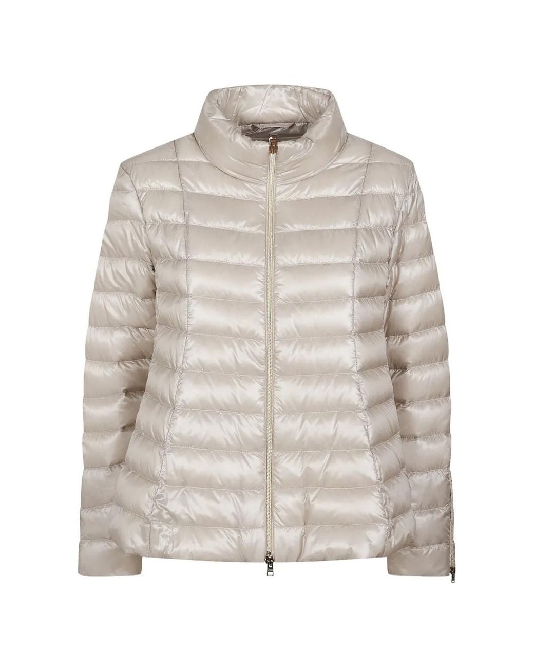 Herno White Quilted Short Coat