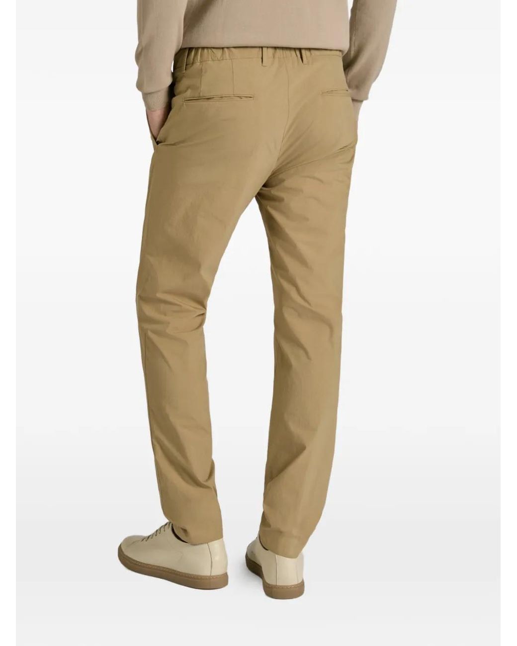 Incotex Natural Teknotela Elasticated Trousers for men