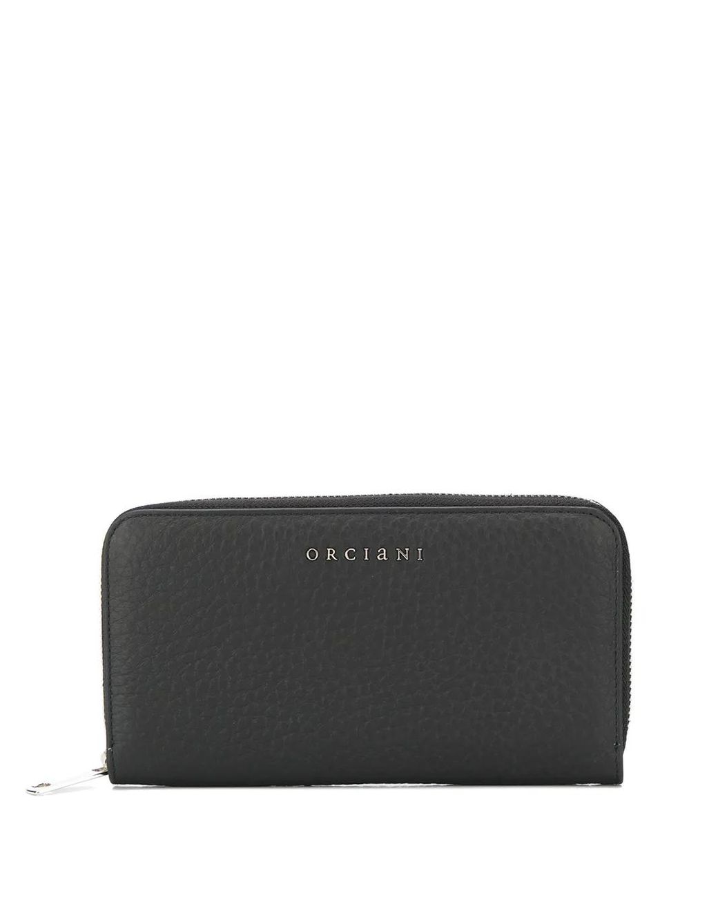 Orciani Black Logo Plaque Wallet