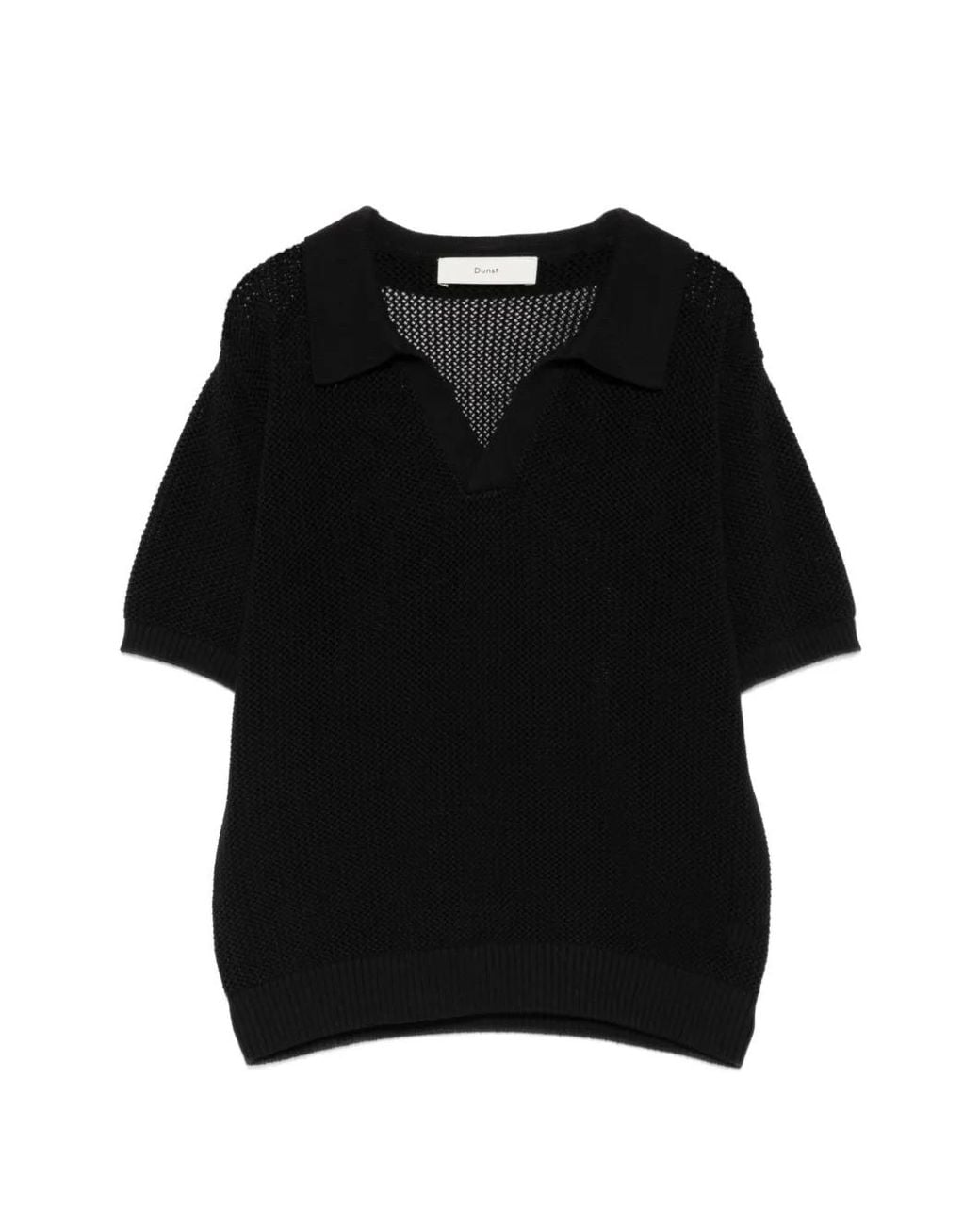 DUNST Black Short-Sleeves Polo Shirt