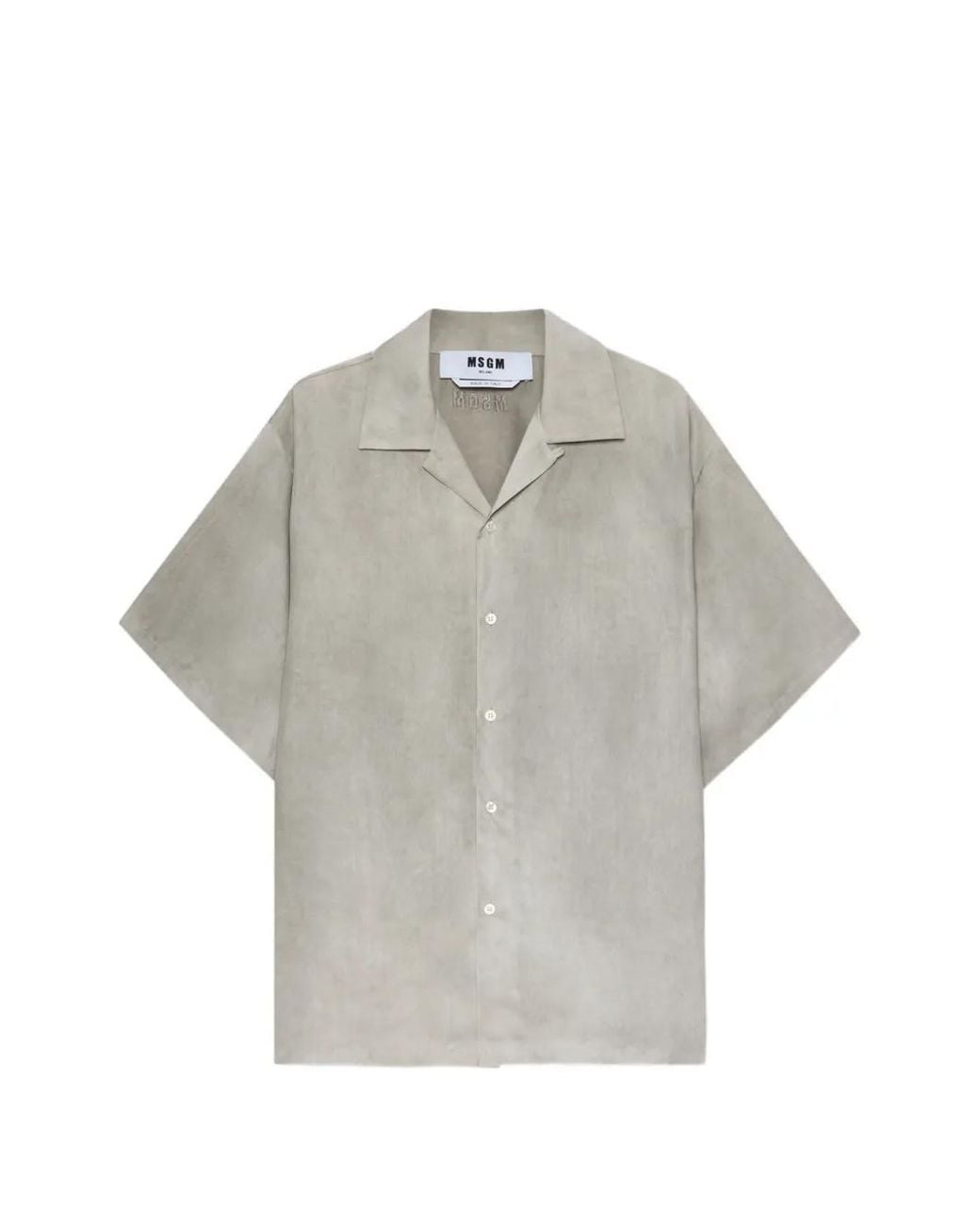 MSGM Gray Short-Sleeved Shirt for men