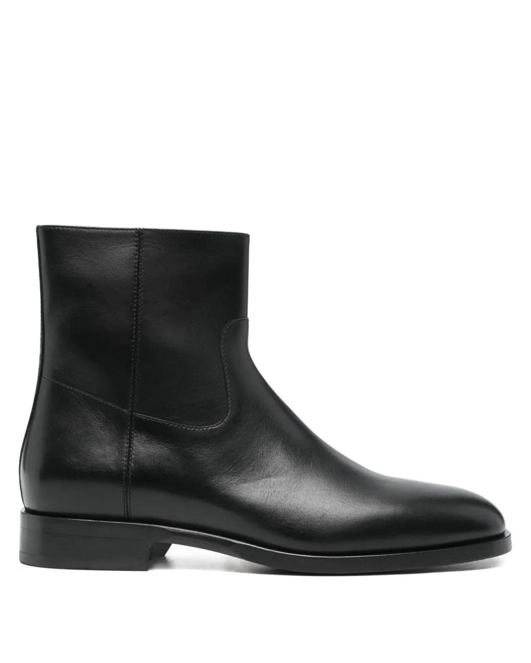 Henderson Black Leather Boots for men