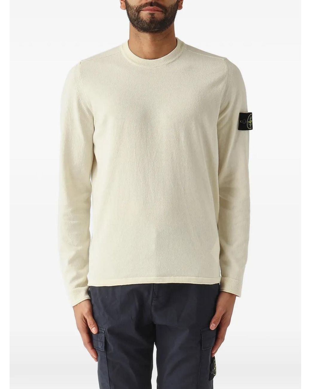 Stone Island Natural Logo-Patch Sweater for men