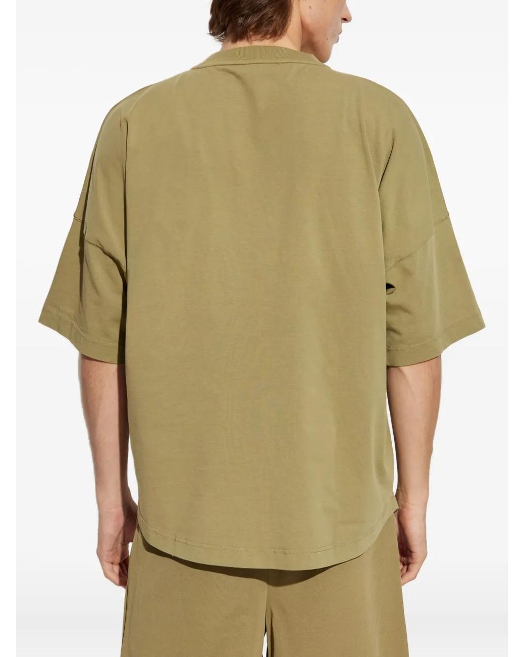 Palm Angels Green Bear Graphic T-Shirt for men