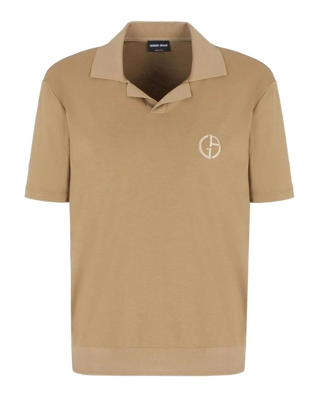 Giorgio Armani Natural Logo-Embroidered T-Shirt for men