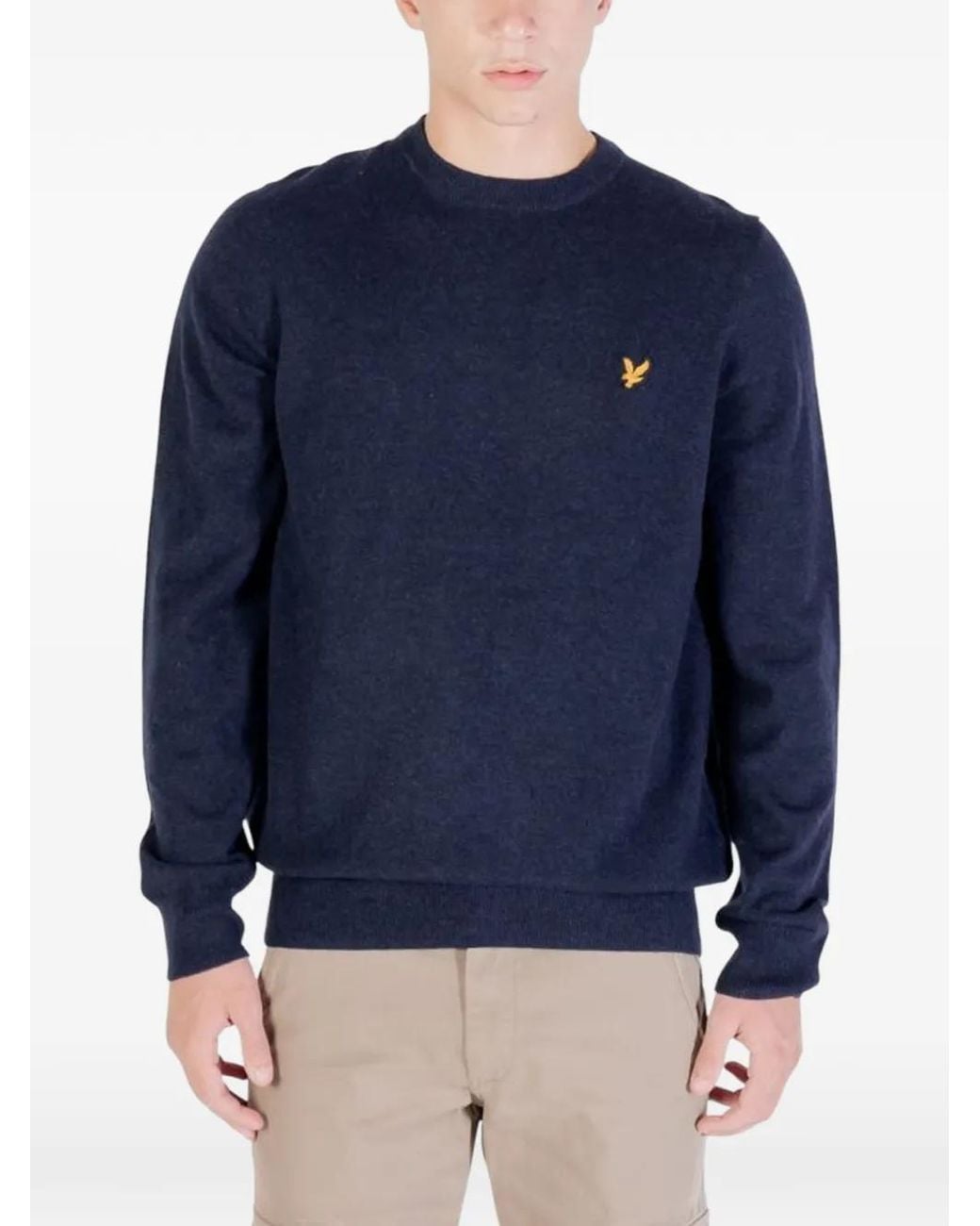 Lyle & Scott Blue Crewneck Sweater for men