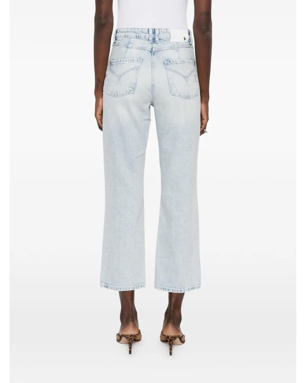 Patrizia Pepe Blue High-Waist Straight Jeans