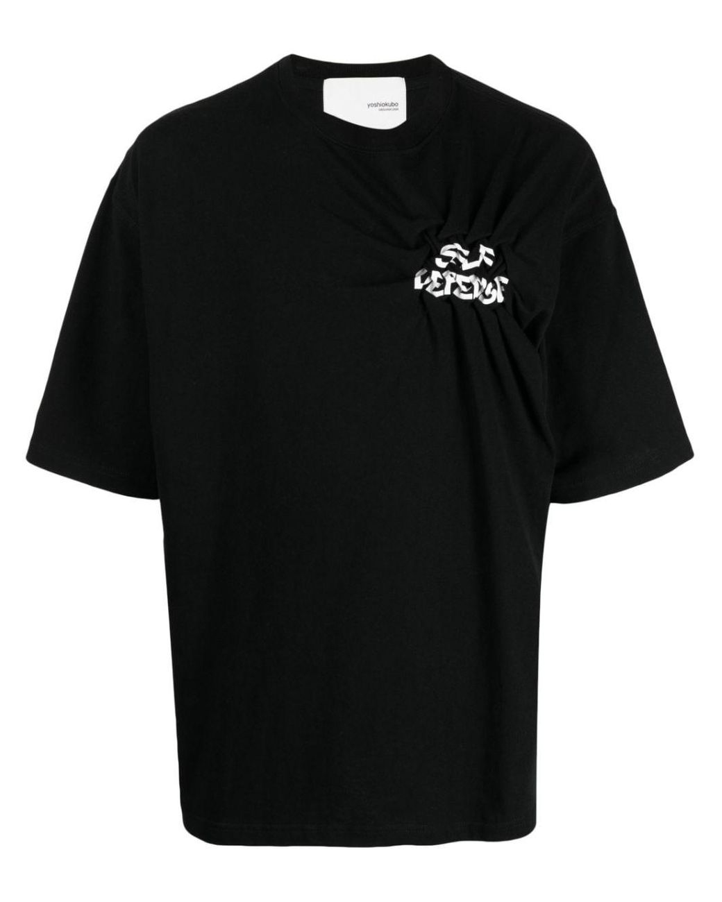 Yoshio Kubo Slogan-print Cotton T-shirt in Black for Men | Lyst