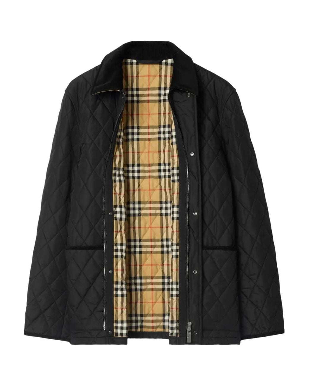 Burberry Black Quilted Nylon Haddington Jacket for men