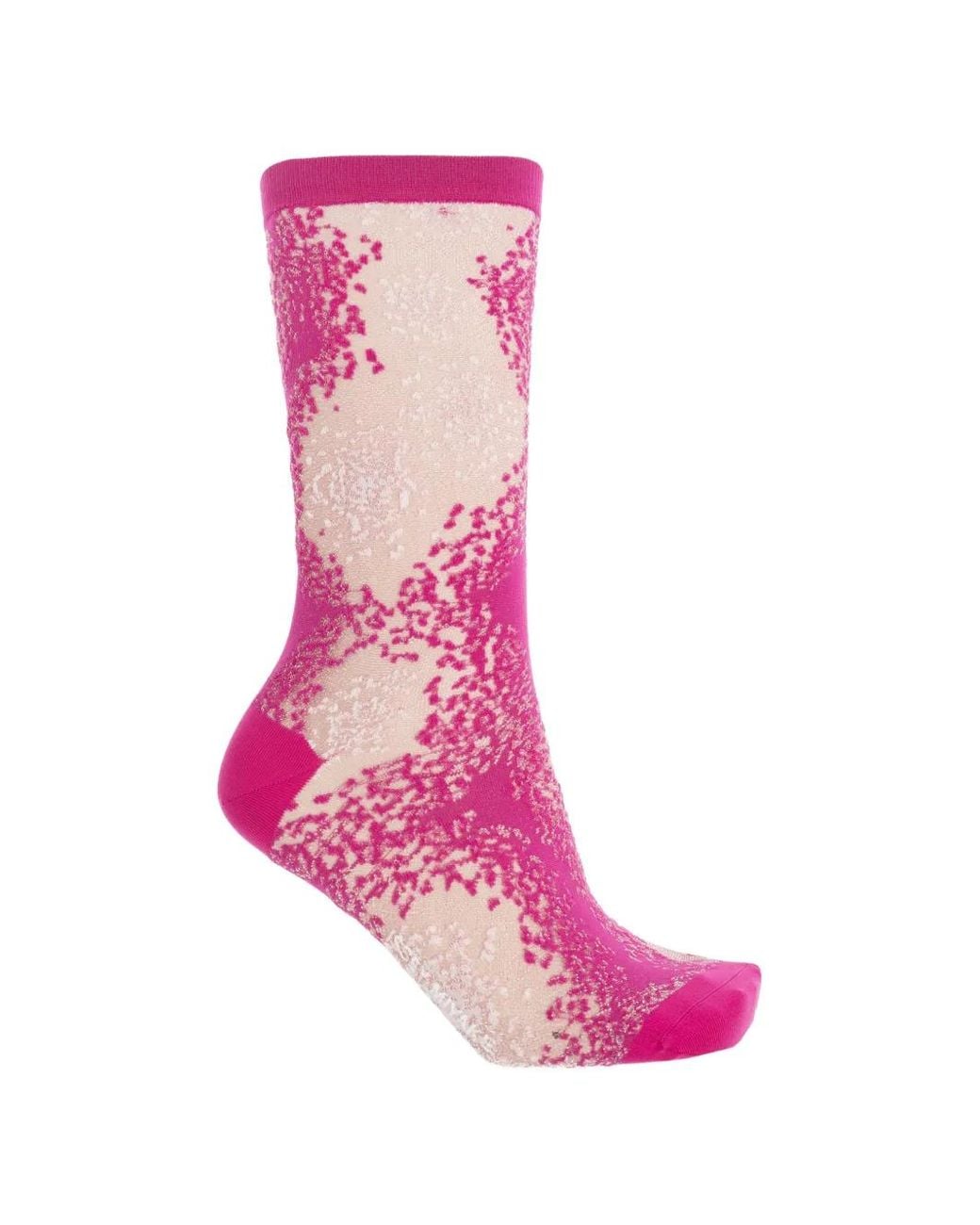 Issey Miyake Pink Lurex-Thread Socks