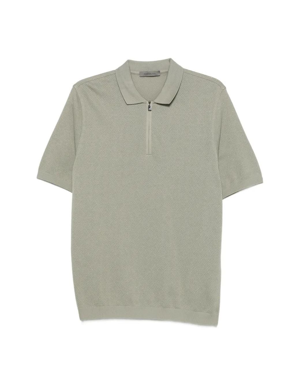 Corneliani Gray Polo À Col Zippé for men