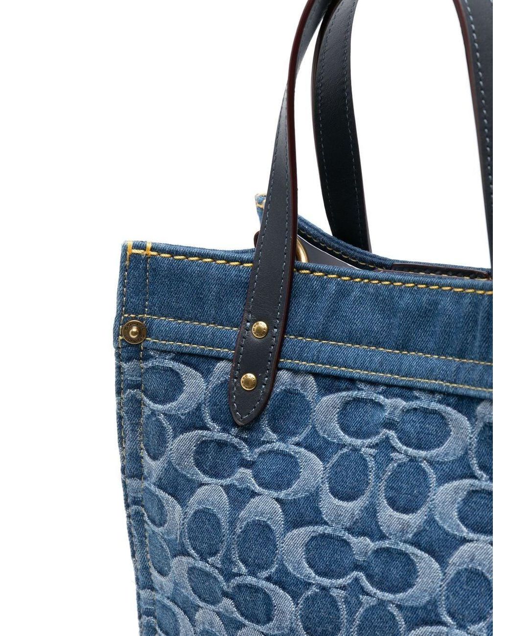 Buy Coach Signature Denim Swinger Shoulder Bag | Blue Color Women | AJIO  LUXE