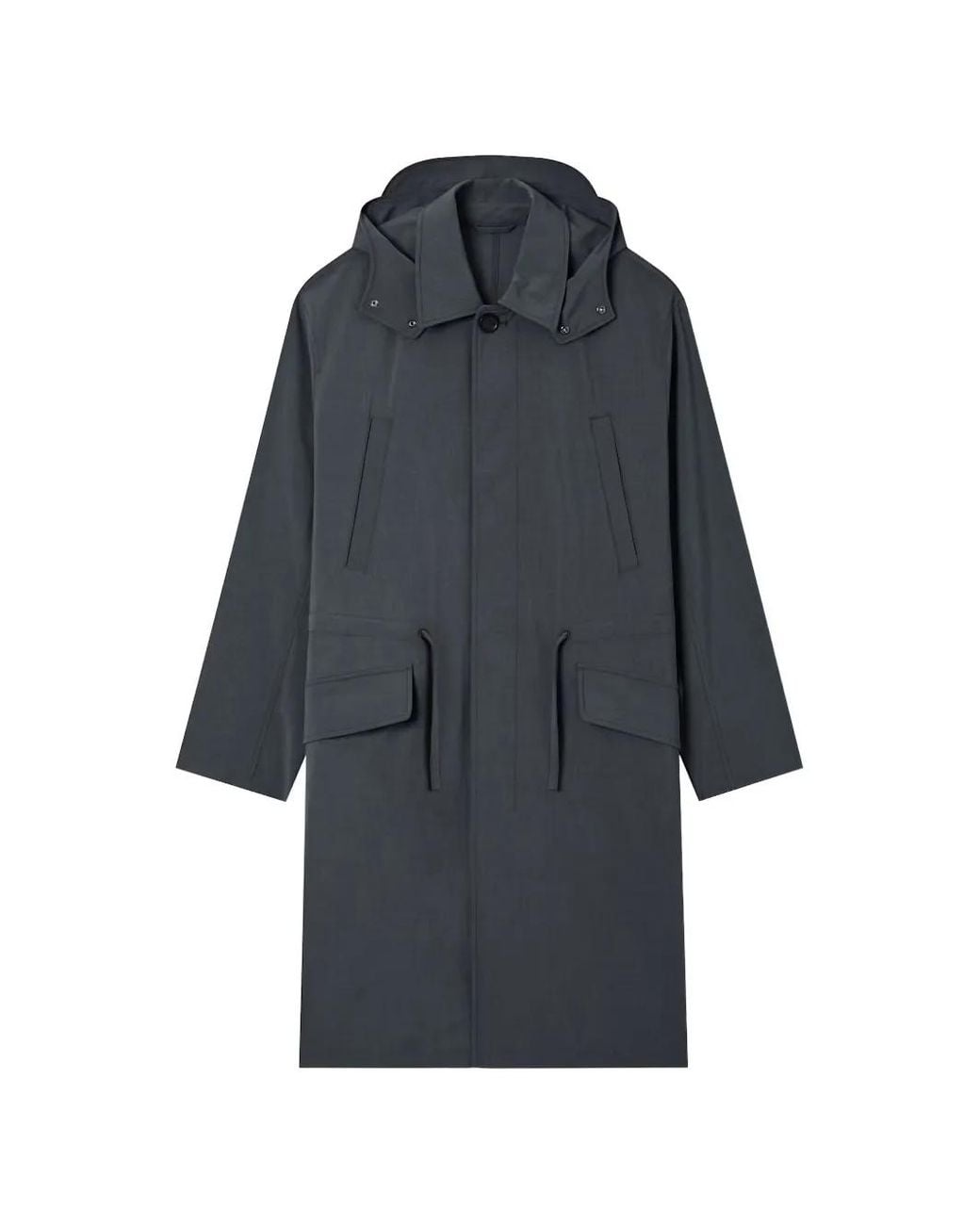 ARMANI EXCHANGE Blue Hooded Drawstring Coat for men