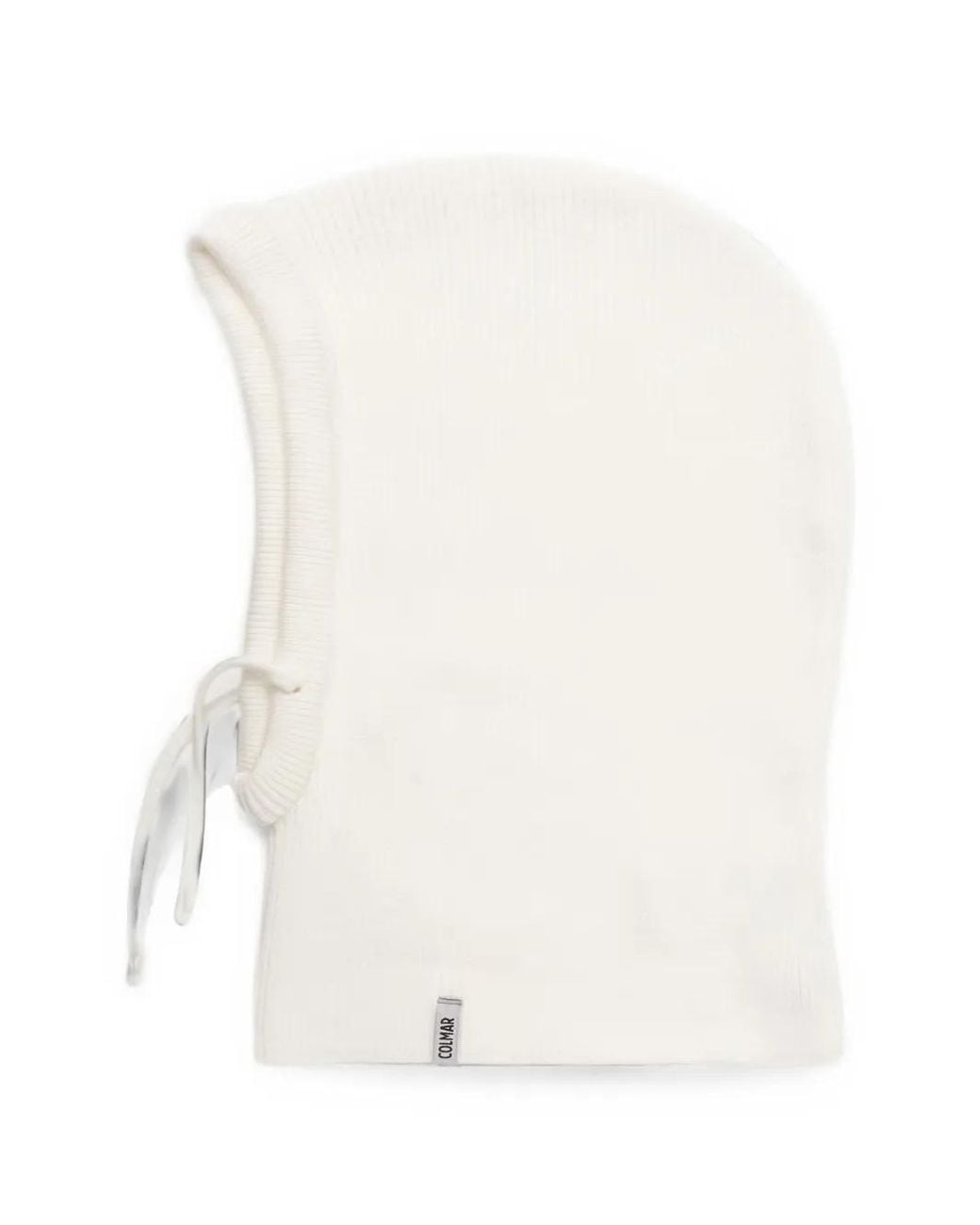 Colmar White Ribbed-Knit Drawstring Balaclava