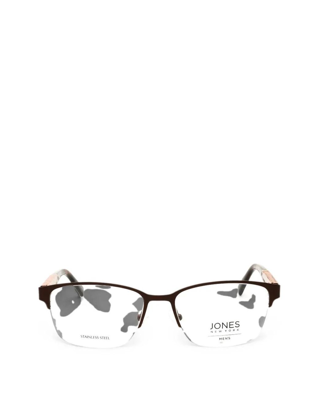 Jones New York White Rectangle-Frame Glasses for men
