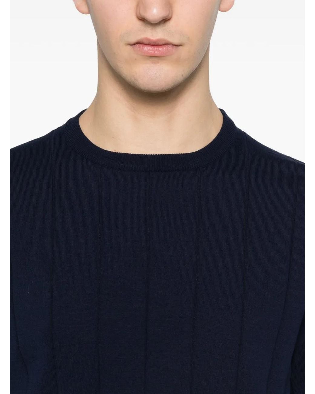 Panicale Gestreept T-Shirt in het Blue voor heren