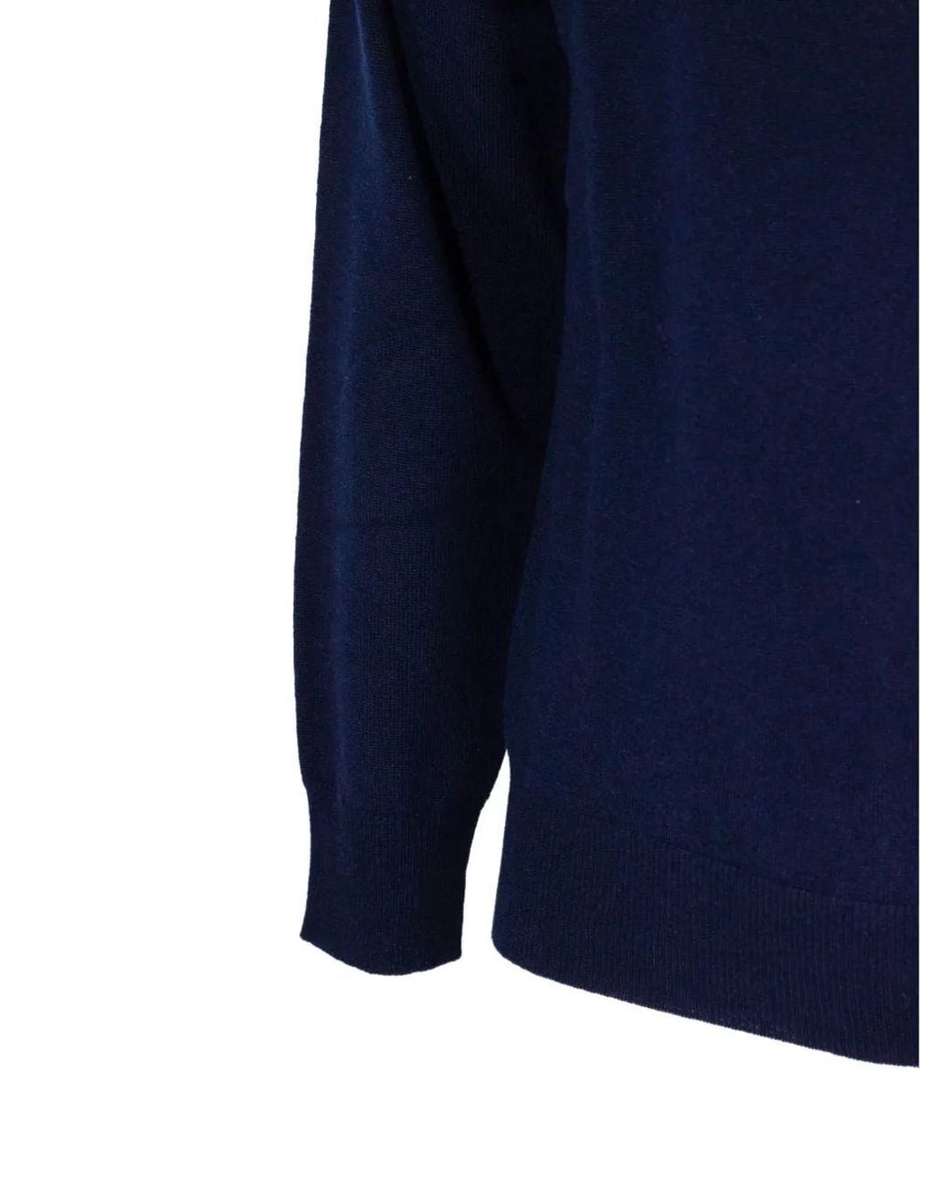Kangra Blue Long-Sleeve Cashmere Sweater for men