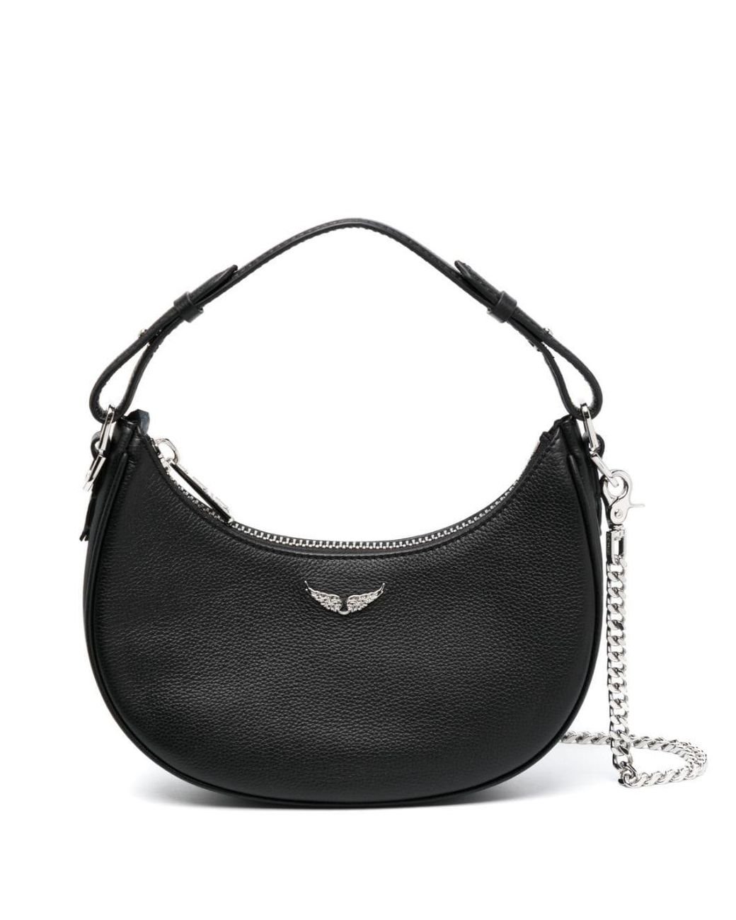 Zadig & Voltaire Logo-plaque Leather Crossbody Bag in Black | Lyst UK