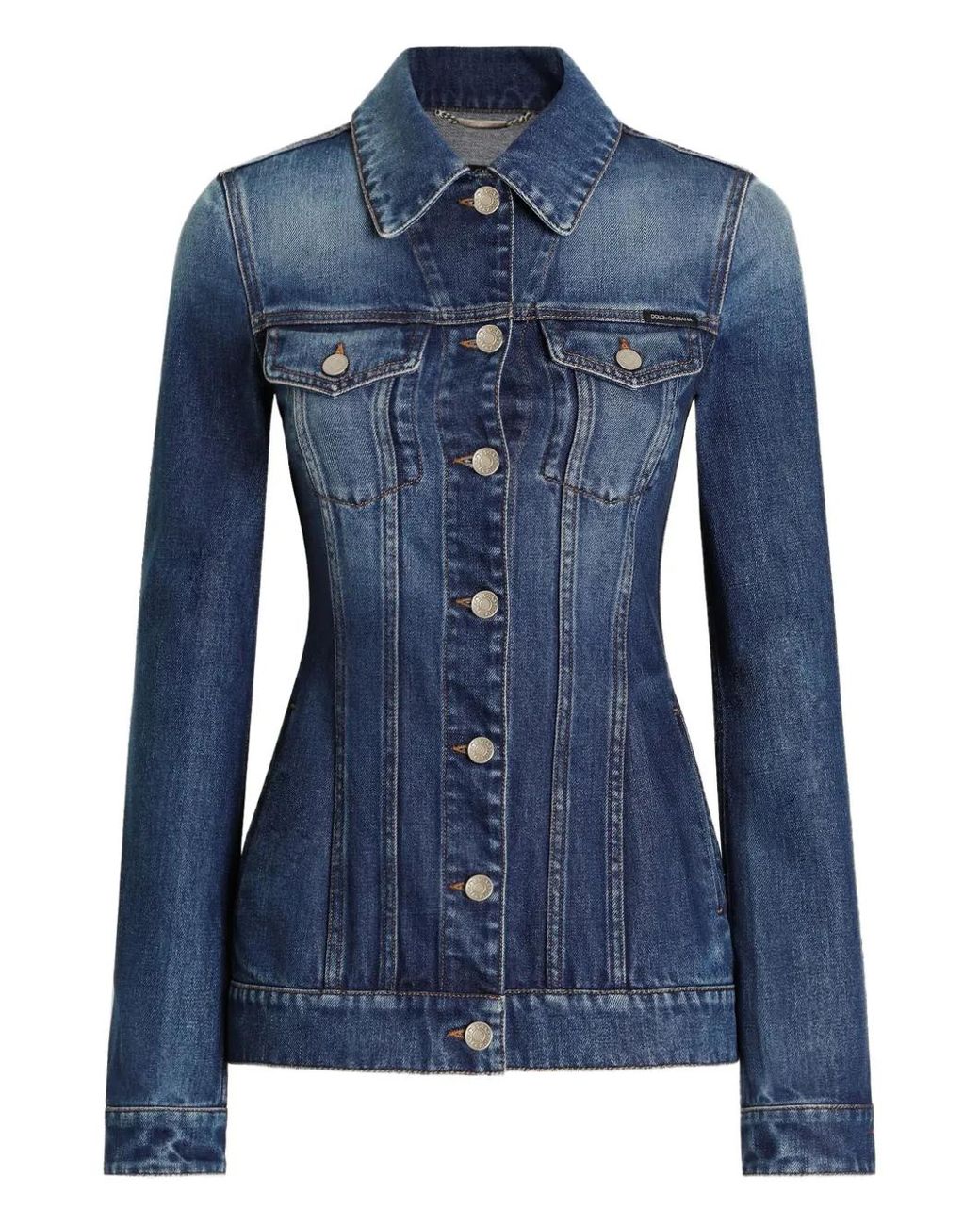 Dolce & Gabbana Blue A-Line Denim Jacket