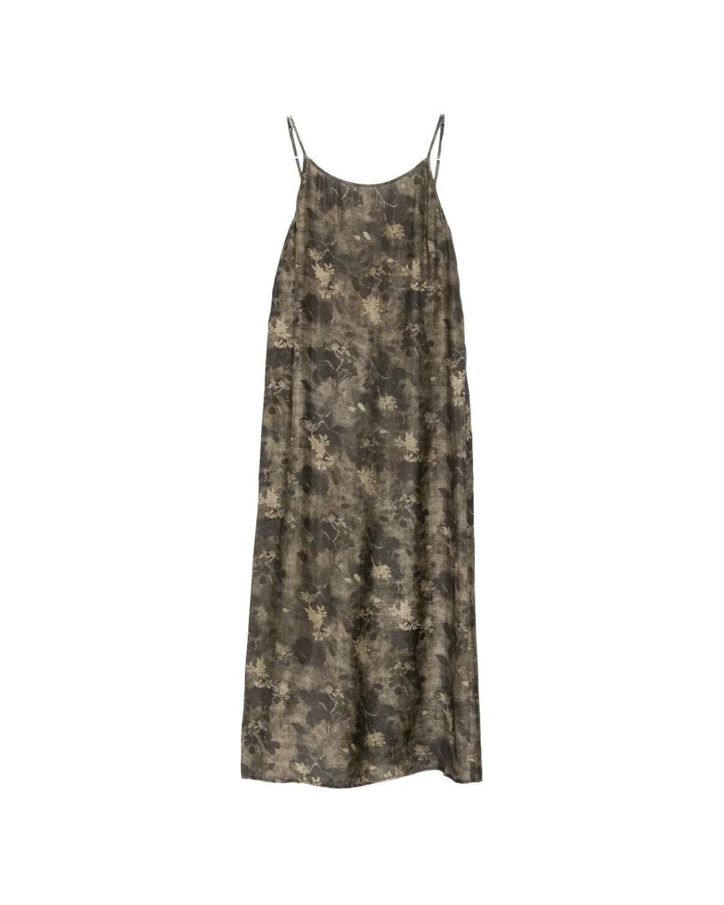 Uma Wang Green Anaya Printed Long Dress