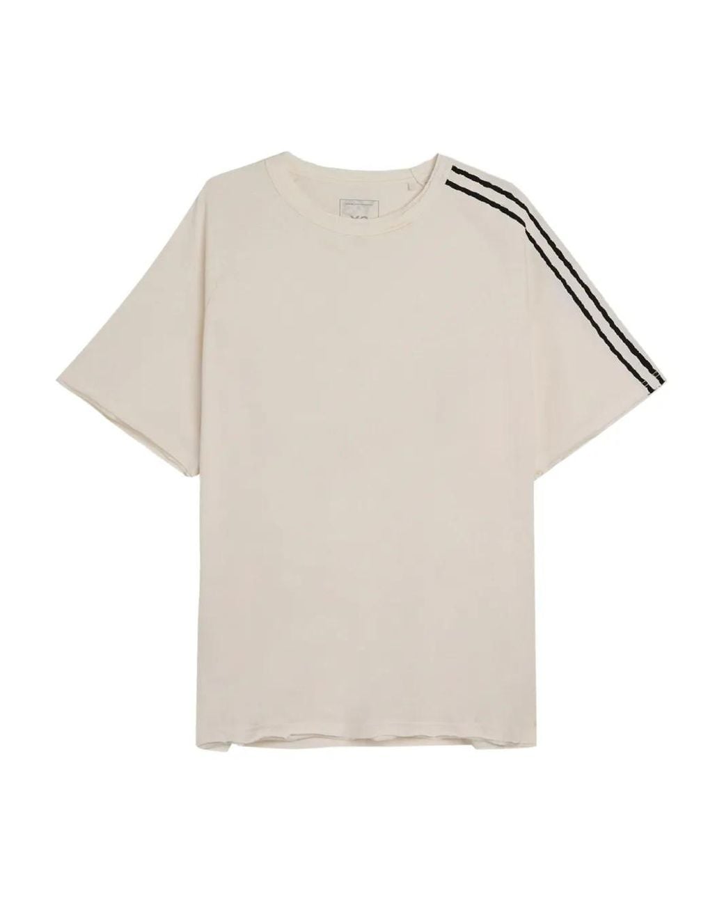 Y-3 White Logo Cotton T-Shirt for men