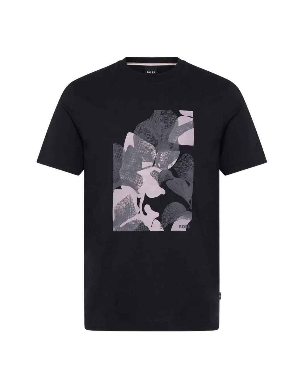 Boss Black Graphic-Print Crew-Neck T-Shirt for men