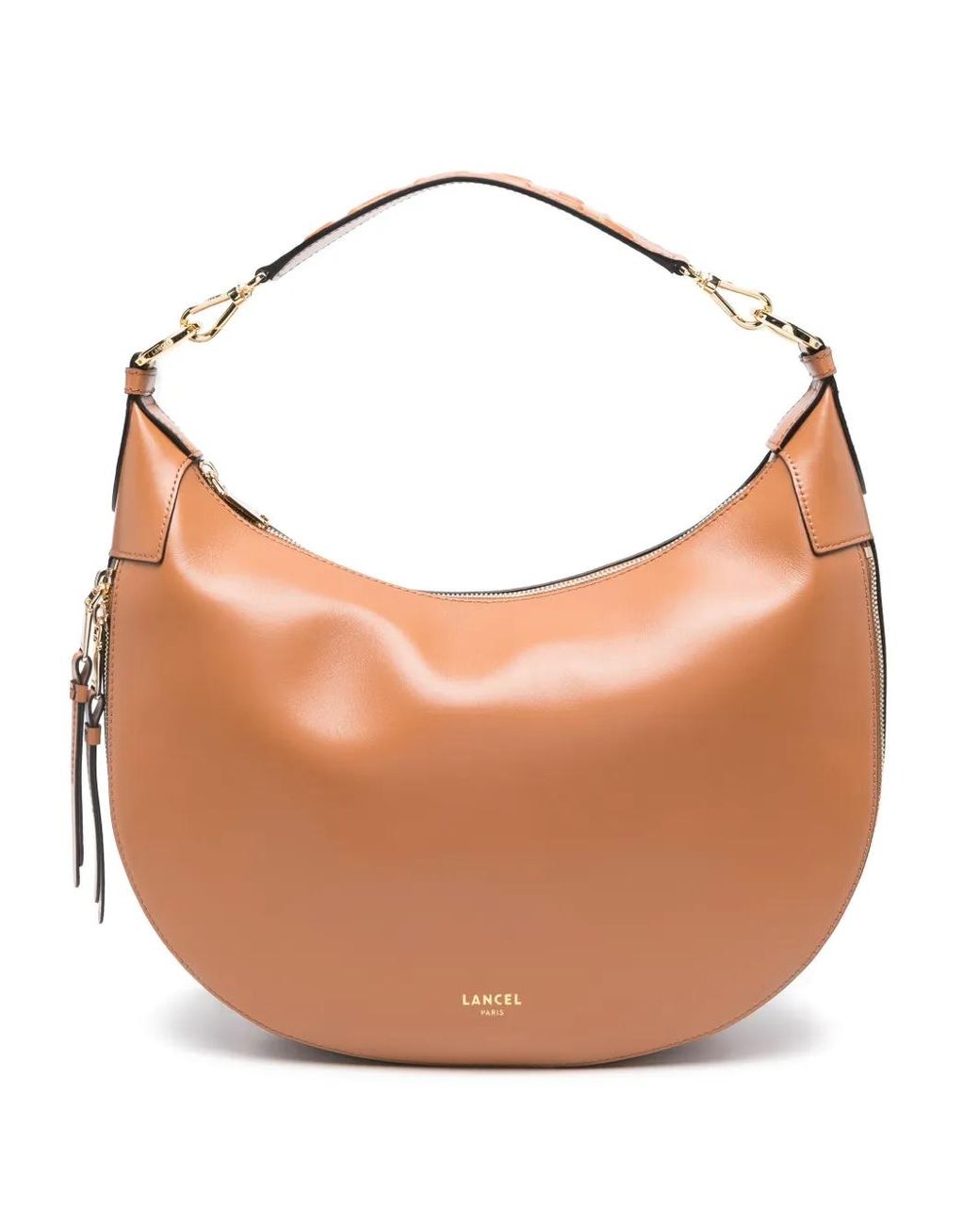 Lancel Brown M Zip Shoulder Bag