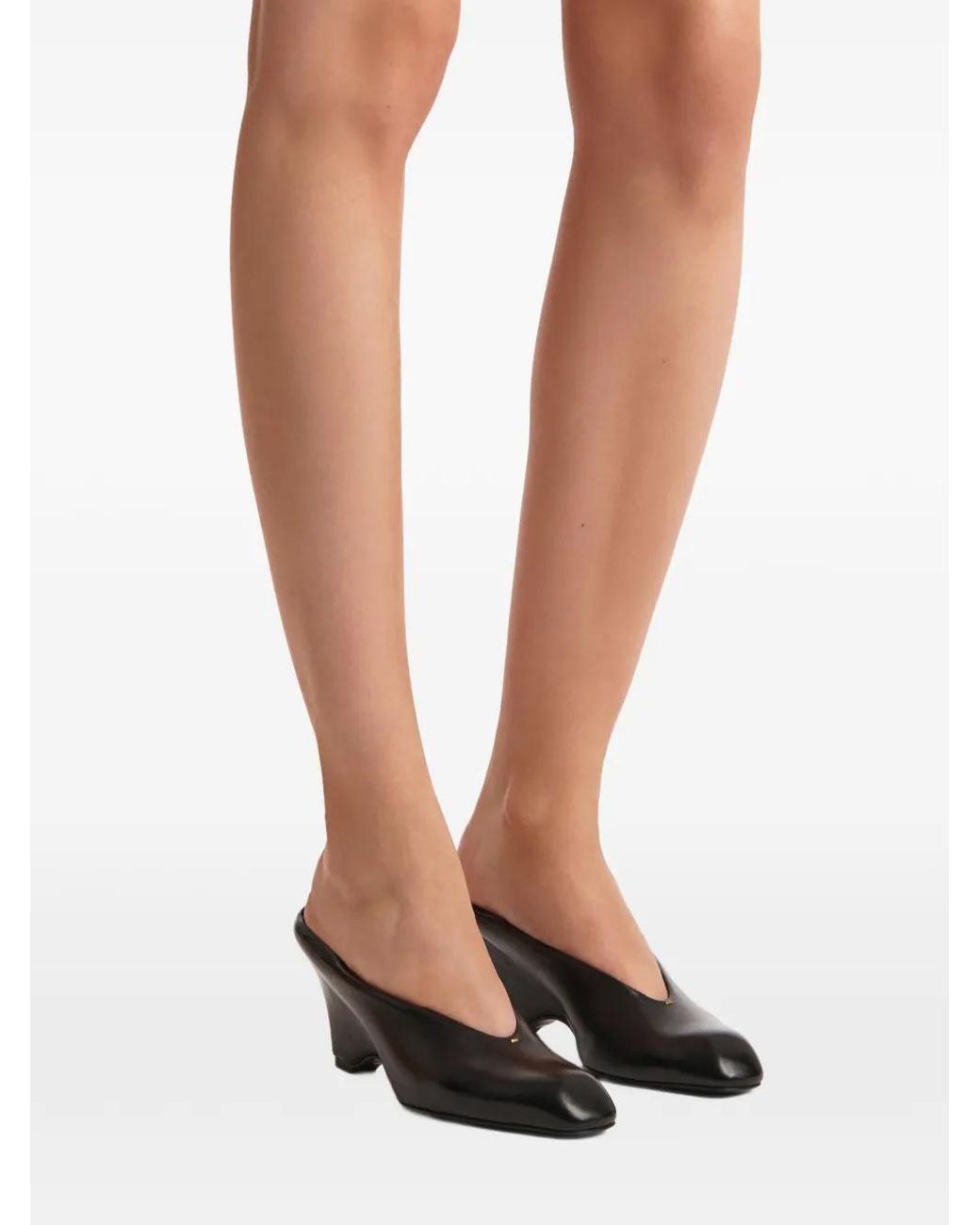 Khaite Black Colt Wedge Mule 75