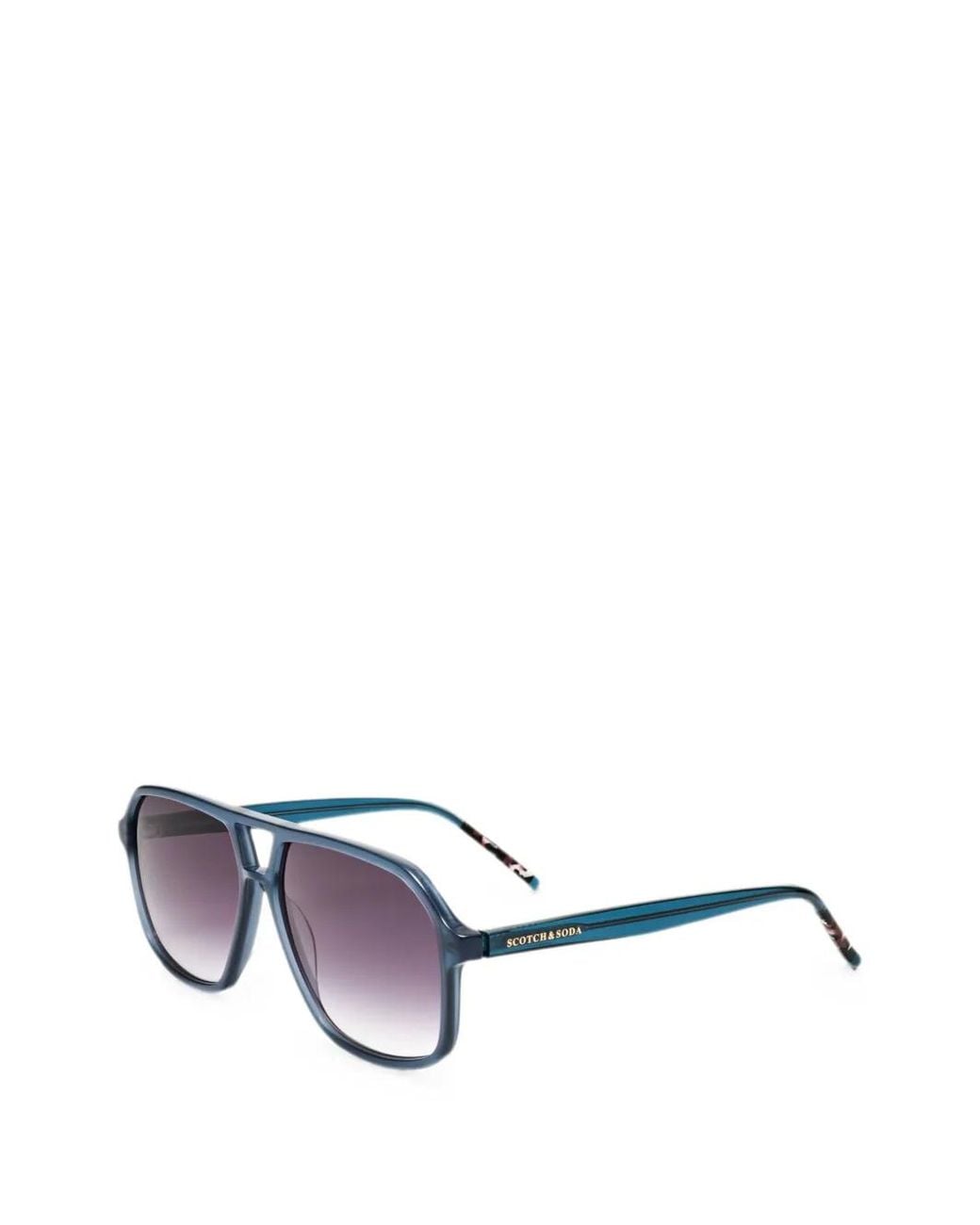 Scotch & Soda White Geometric-Frame Sunglasses for men