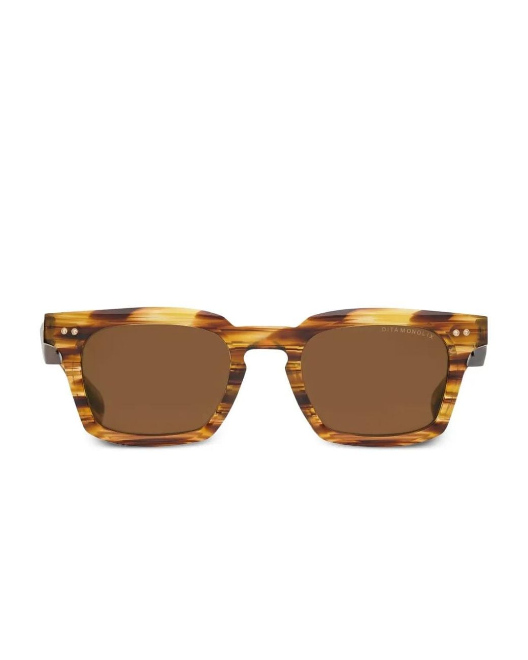 Dita Eyewear Brown Monolix Square-Frame Sunglasses