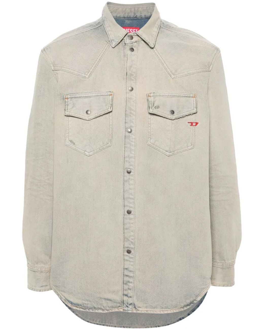 DIESEL White Denim Shirt for men
