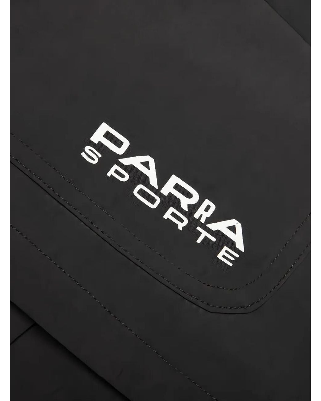 by Parra Black Short Hardly Hiked En Tissu Anti-Déchirure for men