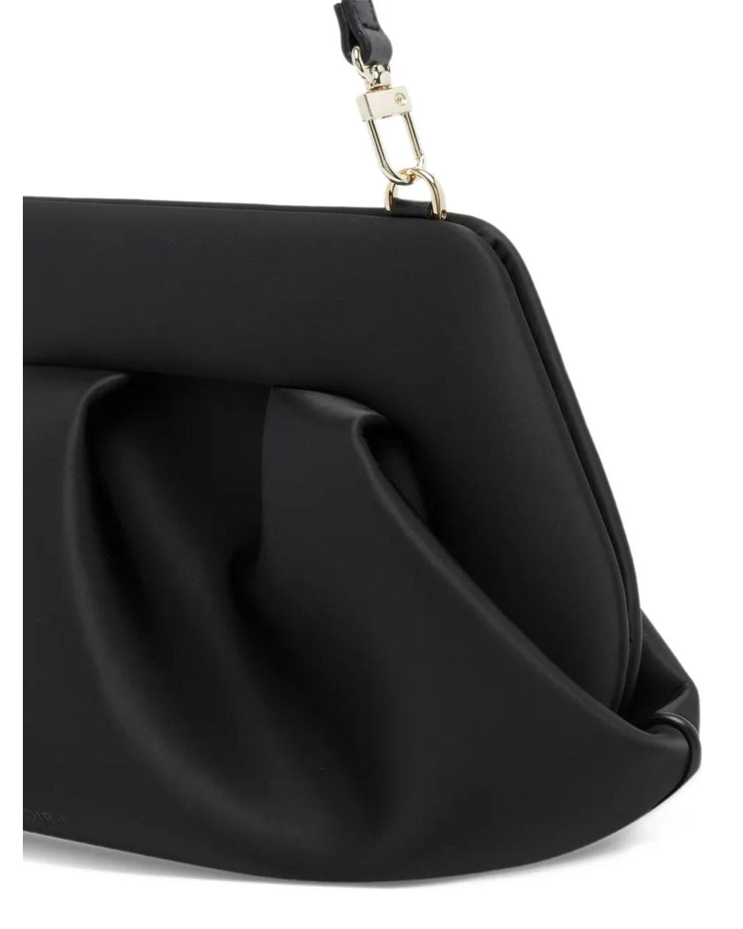 THEMOIRÈ Black Bios Ruched Shoulder Bag