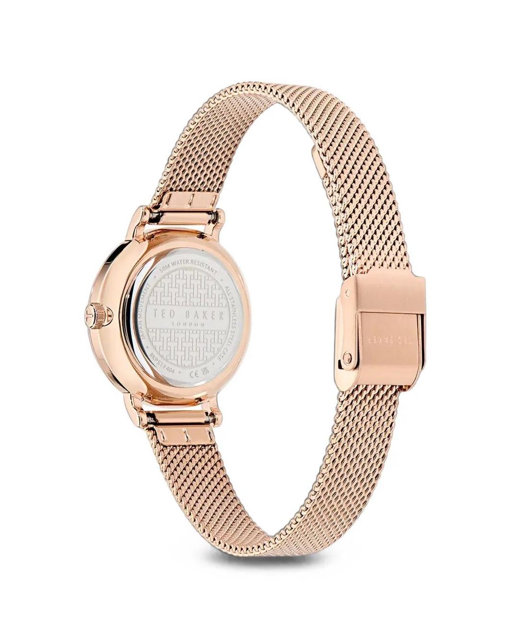 Ted Baker White Staciie Mesh-Strap 34Mm Watch