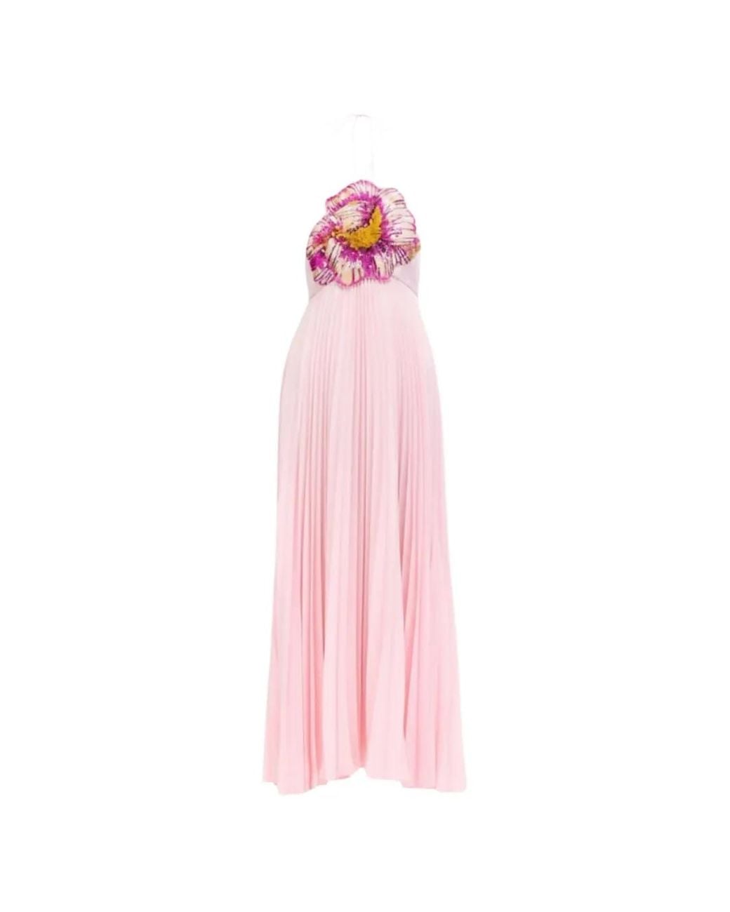 Acler Pink Brewood Pleated Maxi Dress