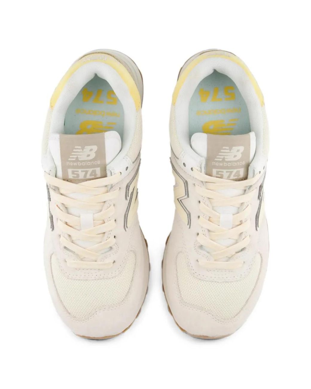 New Balance White Baskets 574