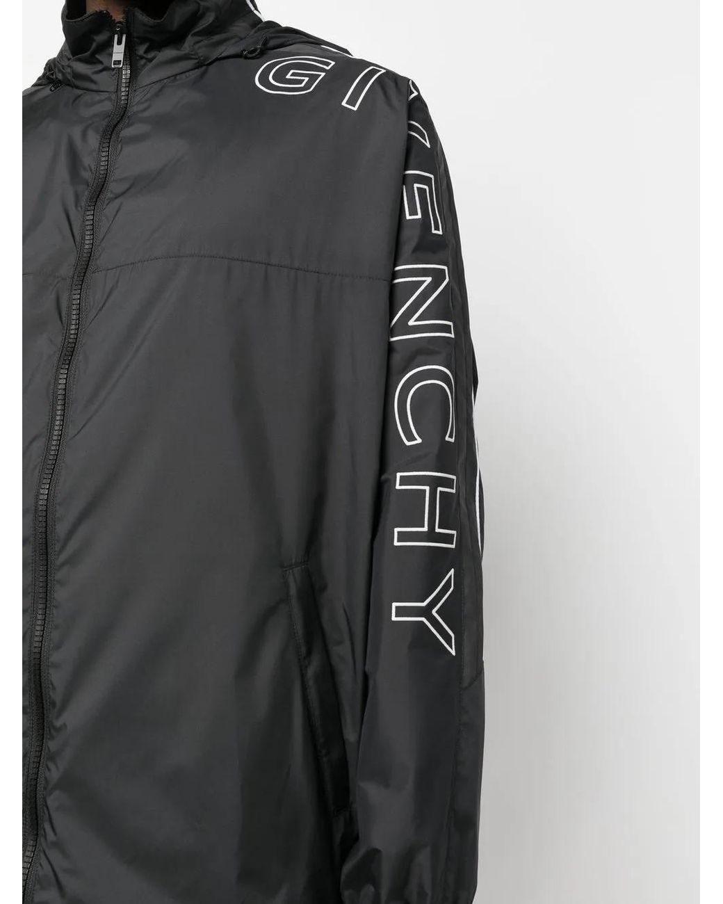 Givenchy Black Logo Full Zip Sweatshirt for men