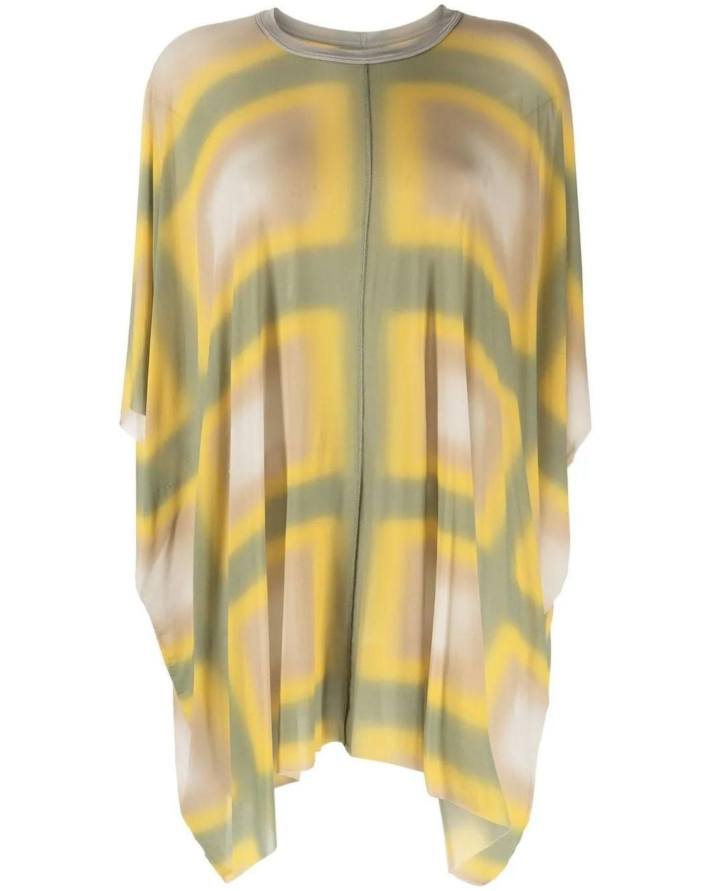 Top Minerva Drapeado Rick Owens de color Yellow